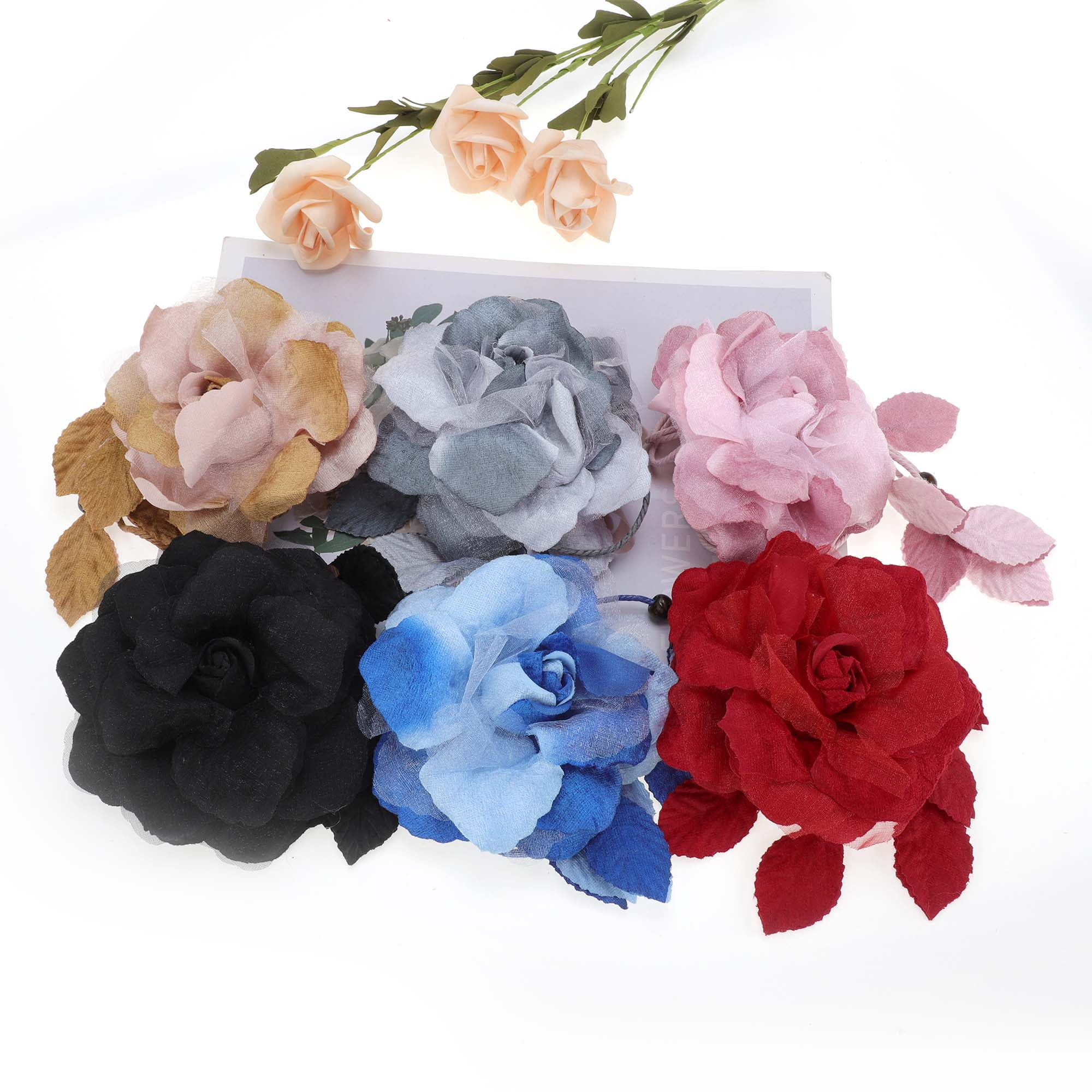 Unique Bargains Flower Tie Adjustable Waist Belt for Women Black