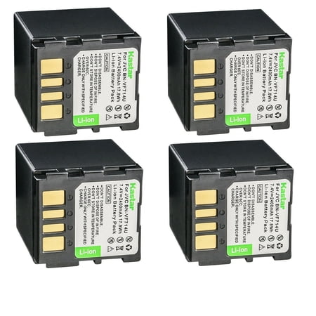 Kastar BN-VF714 Battery 4-Pack Replacement for JVC GZ-MG500 GZ-MG500AC GZ-MG500U GZ-MG505 GZ-MG505AA GZ-MG505AC GZ-MG505AG GZ-MG505AH GZ-MG505AS GZ-MG505B GZ-MG505E GZ-MG505EK GZ-MG505EX Camera
