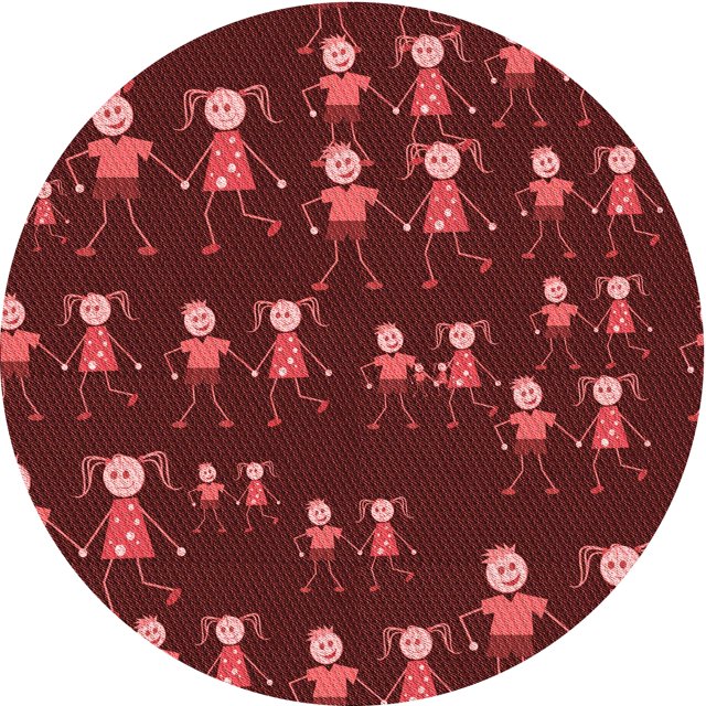 Ahgly Company Machine Washable Indoor Round Transitional Grapefruit Red Area Rugs, 3' Round