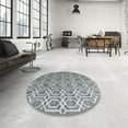 thumbnail image 4 of Ahgly Company Machine Washable Indoor Rectangle Contemporary Silver Gray Area Rugs, 5' x 7', 4 of 7