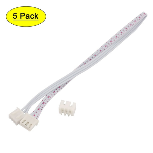 5Pcs Dual End XH2.54 3P Female Connector Cable 30cm Length Pin Header -