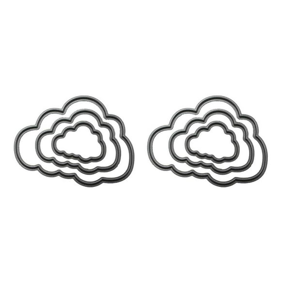 kurtrusly Cute Frame Stencil Embossing Cutting Dies 3D Scrapbooking Card Craft Dies silver 63 * 43mm 2Set