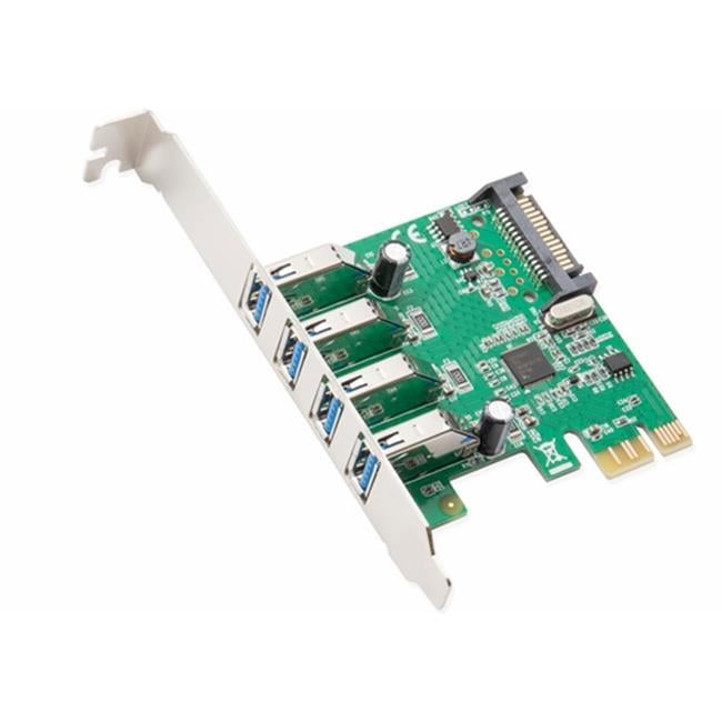 4Port USB 3.0 PCIExpress Card, x1, Revision 1.0; Renesas Chipset with Full & Low Profile