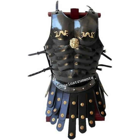 THOR INSTRUMENTS ROMAN MUSCLE ARMOR BLACK ANTIQUE FINISH JACKET COLLECTIBLE REPLICA COSTUME Rustic Vintage Home Decor Gifts