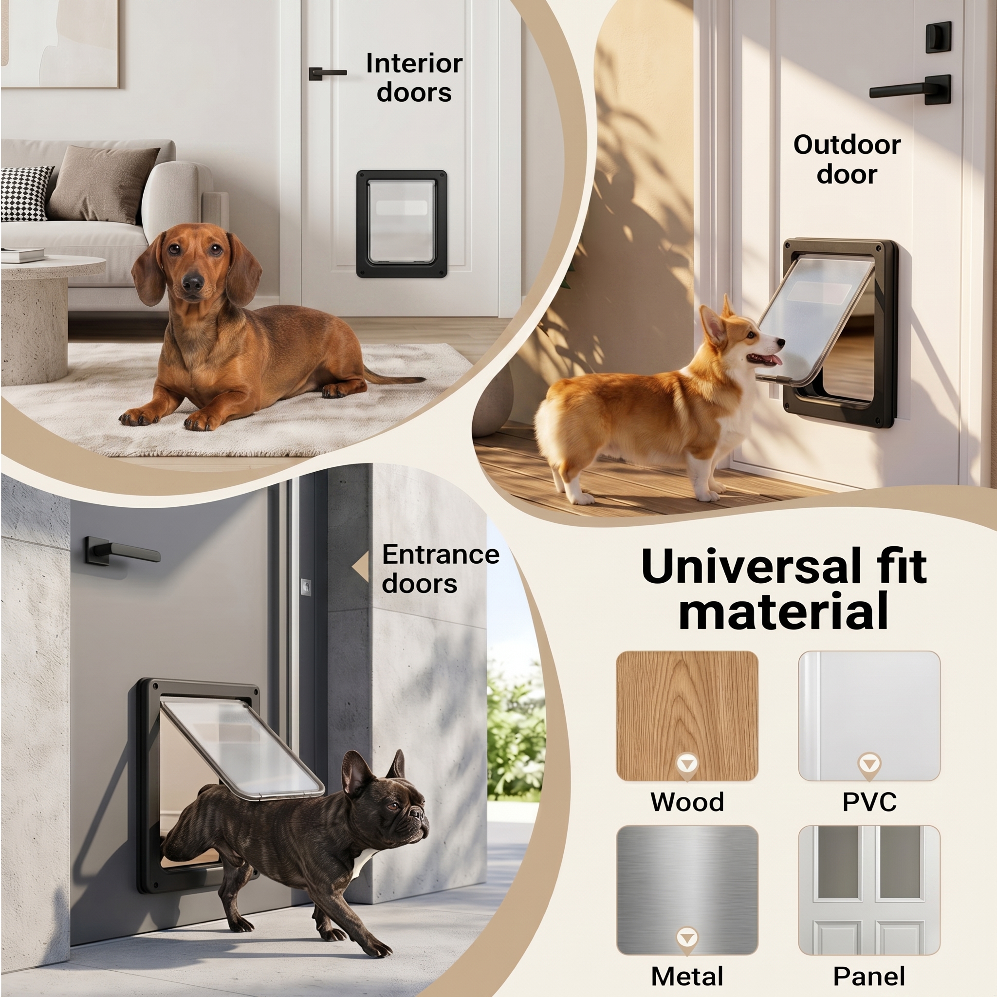 Sunypet Large Dog Door with Magnetic Auto-Close Lock photo 5
