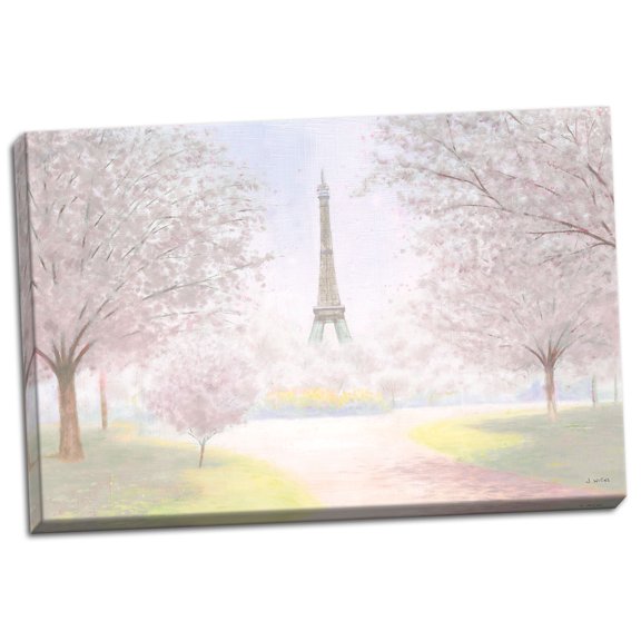 Gango Home Decor Shabby-Chic Pretty Paris by James Wiens (Ready to Hang); One 24x16in Hand-Stretched Canvas