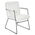 thumbnail image 1 of GT Chair in White Faux Leather with Black Sled Base, 1 of 6