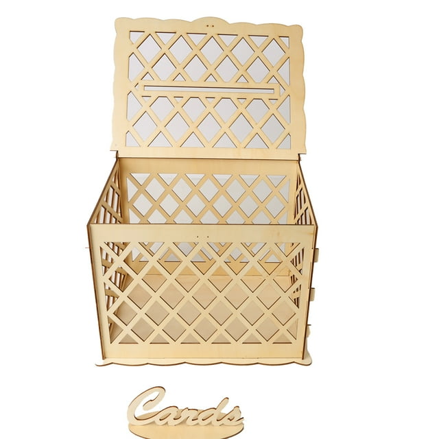 relayinert Wedding Card Box Elegant DIY Large Wedding Card Reusable Envelop Gift Card Boxes for Wedding Reception Birthday Party JM01375