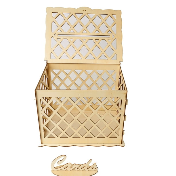 Billuyoard Caja de tarjeta de boda elegante tarjeta DIY reutilizable personalizado plegable sobre cajas de tarjetas de regalo para recepción de boda fiesta Kits de decoración para fiestas JM01375 Billuyoard HA011943-08
