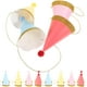 thumbnail image 2 of KAKOWELY 12 gorros de cumpleaños infantiles con pompones y purpurina dorada para fotos, decoración infantil (rosa, rojo, amarillo y azul, cada uno)., 2 of 4