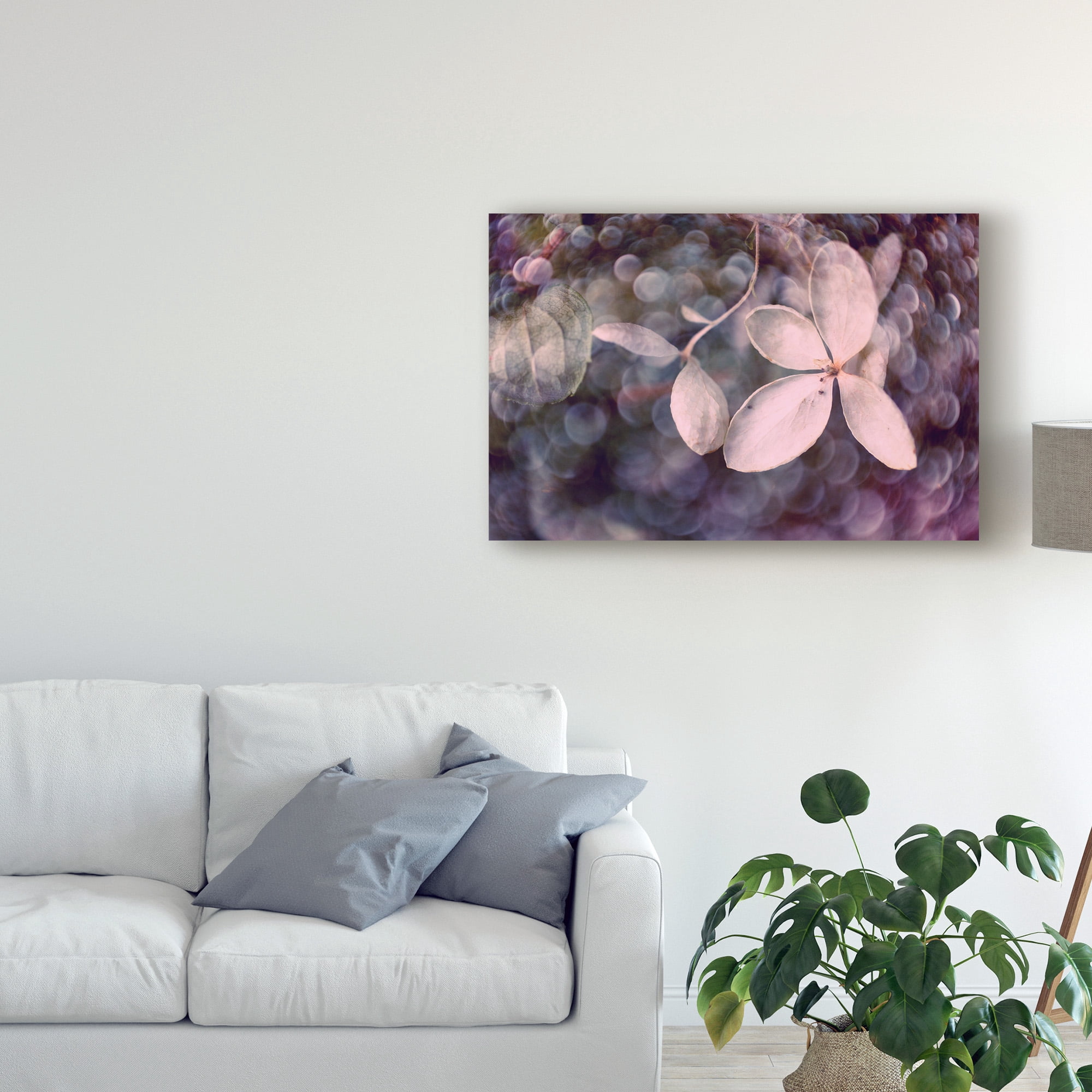 Trademark Fine Art 'Purple Hydrangea' Canvas Art by Judy Stalus
