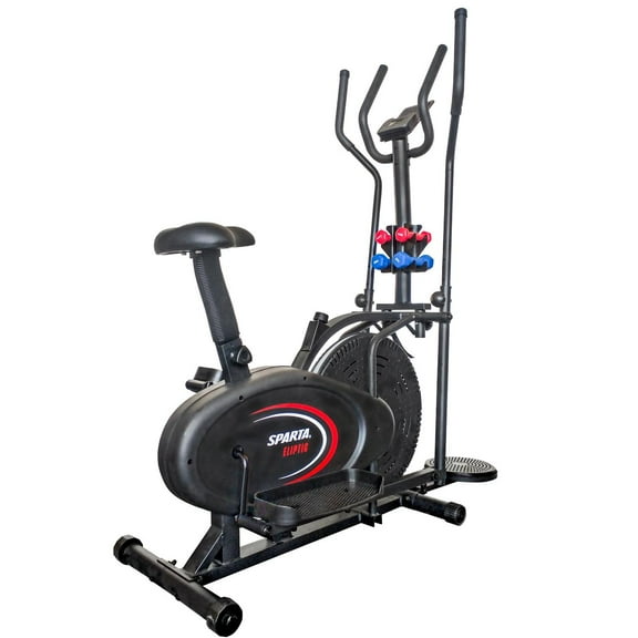 Bicicleta Eliptica SPARTA FITNESS con mancuernas, twister y asiento