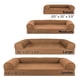 thumbnail image 5 of Furhaven Cama ortopédica para perros grandes/medianos con refuerzos extraíbles y funda lavable, para perros de hasta 55 libras - Sofá acolchado - Marrón tostado, grande, 5 of 5