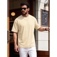thumbnail image 2 of RICHCOIN Men's Oversized T-Shirts Loose Fit Vintage Washed Tee Unisex Short Sleeve Casual Tops, 2 of 8