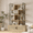 Wood color, variant on 71-Inch 5-Tier Tall Bookshelf with Open Display Shelves, Rattan and Metal Frame Bookcase with Storage, Multi-Use for Living Room, Bedroom,Natural Wood Color