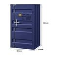 thumbnail image 5 of Industrial Style Metal Chest with Recessed Door Front, Blue- Saltoro Sherpi, 5 of 5