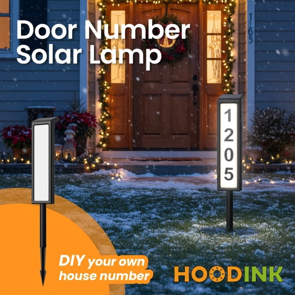 Solar Address Sign, House Numbers for Outside, Lighted Address Plaque Outdoor Waterproof, Illuminated LED Address Number
