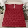 thumbnail image 2 of Feelyou Hippie Maroon Damask Twin Sheet Sets, Boho Butterfly Animal Bedding, 3-Piece, 2 of 7