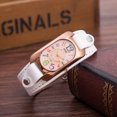 thumbnail image 4 of Minnieouse Reloj de cuarzo con correa de cuero Mano de obra fina Estilos digitales coloridos de moda Reloj para mujer Relojes naranja, 4 of 6