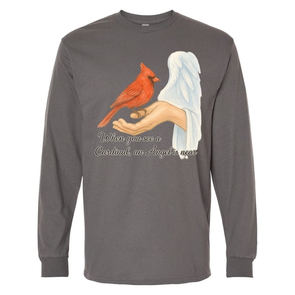 Inktastic Cardinal Angel Message Memorial Tribute Long Sleeve T-Shirt