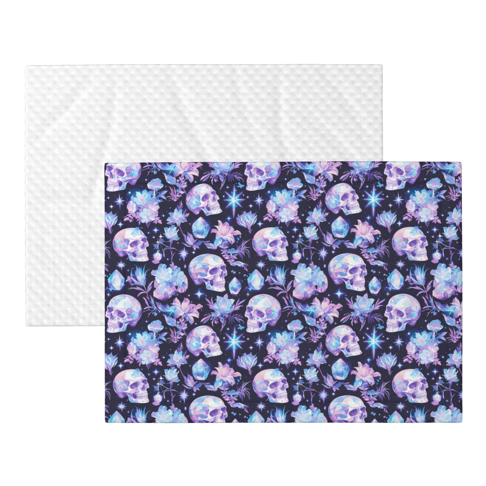 Naloa Skull crystal flower Dog Blanket, 3 Sizes Cat Blanket for Indoor Cats Large Medium Small Dog Gifts-Medium