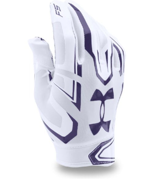 Under Armour F5 Football Receiver Glove White & Blue Size M HeatGear Brand NEW 