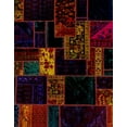 thumbnail image 1 of Ahgly Company Indoor Rectangle Abstract Red Brown Patchwork Area Rugs, 6' x 9', 1 of 6