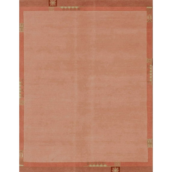Ahgly Company Indoor Rectangle Abstract Bright Orange Abstract Area Rugs, 6' x 9'