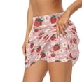 thumbnail image 5 of Uorisango Strawberry Flower Tennis Golf Skirts for Women with Shorts Size XL Relaxed Breathable Women's Mini Tennis Skirt Casual Stretchy Inner Shorts Outing Wear for Workout Sports, 5 of 7