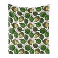 thumbnail image 1 of Artichoke Soft Flannel Fleece Throw Blanket, Hand Drawn Super Food with Vibrant Colors Cooking Inspired Art, Cozy Plush for Indoor and Outdoor Use, 70" x 90", Hunter Green Fern Green, by Ambesonne, 1 of 6