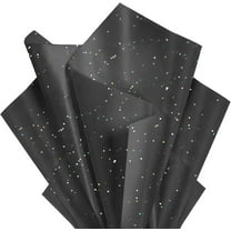 50Pcs Black Glitter Tissue Paper, 50x33cm, Decorative Craft Gift Wrapping Supplies for Party Wedding DIY