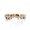 14K Gold-Plated, variant on Women's Semi Eternity Meteor Ring 14K White Gold-Plated with Clear Cubic Zirconia, Daily Wear, Size 7, Gift Box Included