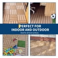 thumbnail image 6 of EuKer Interlocking Deck Tiles, 9-Pack Waterproof Wood-Grain Tiles for Indoor & Outdoor, Teak, 6 of 6