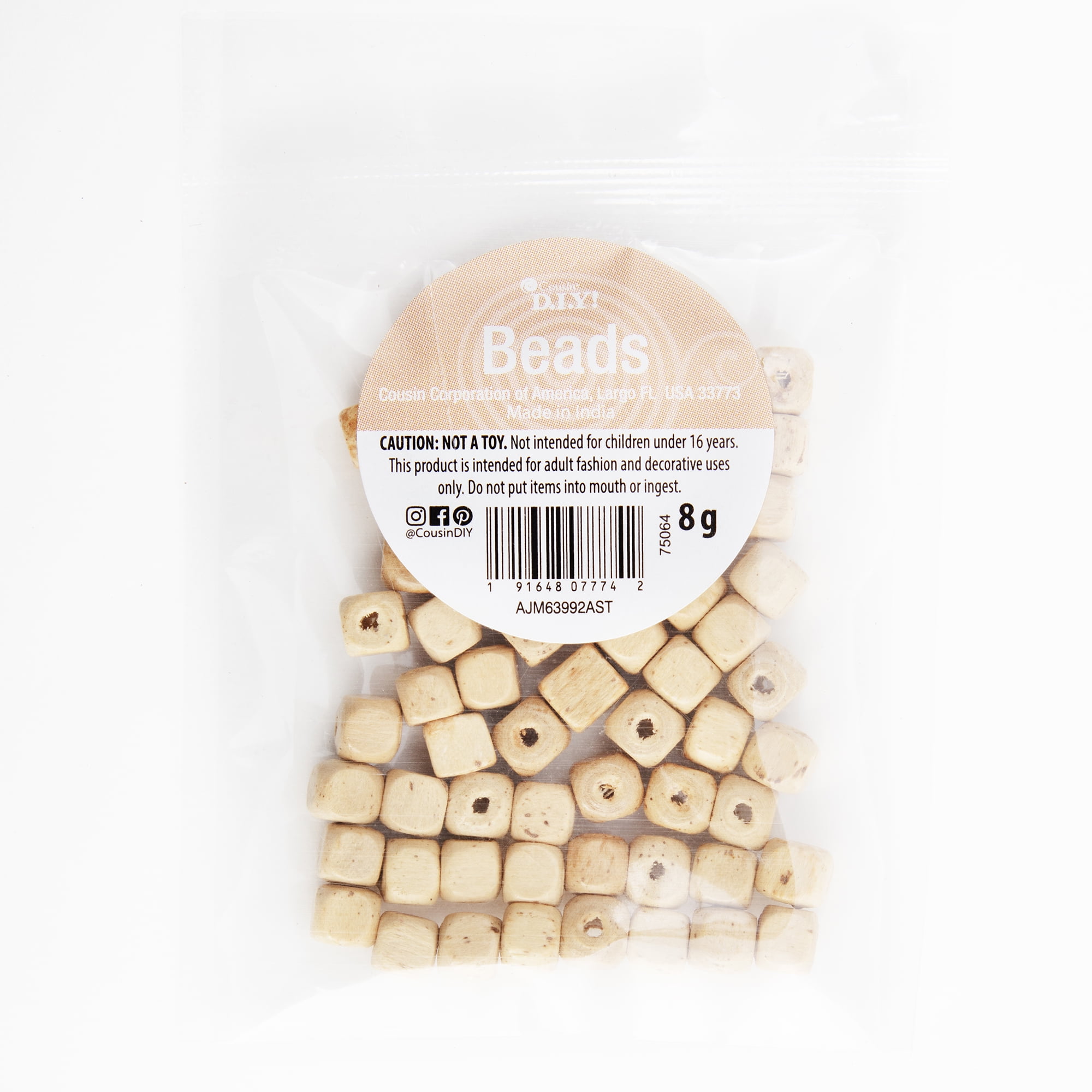 Cousin DIY $.98 Natural Bead Assortment for Jewelry Making, 8g