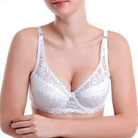 BLTIBY Womens Bra Sale Clearance Ladies Seamless Push Up Solid Colour Lace Sports Bra Comfortable Breathable Base Tops Underwear Fashion White 85