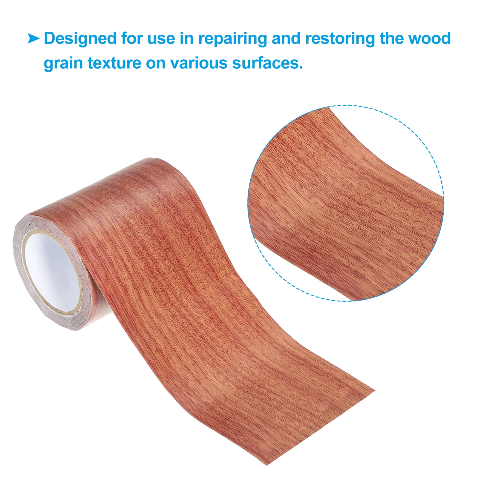 Unique Bargains Wood Grain Self Adhesive Repair Tape Realistic Patch Red Oak
