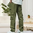 thumbnail image 6 of Muscularfit Work Boho Pants Green Men Carpenter Trousers High Waisted Wide-Leg Baggy Full Cargo Mens Beach Pants,XXL, 6 of 7