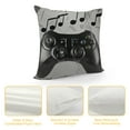 thumbnail image 4 of RUIYC Throw Pillow Covers,Headphone Print Cushion Case for Home Living Room Musical Theme Notes Game Console Controller Decorative Throw Cushion Case,, 4 of 5
