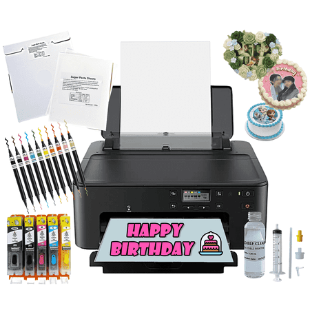 Betters Shop Cake Decorating Printer- Edible Image with Ink Cartridges, 25 Sugar Sheets and Cleaning Kits