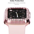 thumbnail image 2 of 2-Pack Bling Compatible for Apple Watch Cases 40mm SE 2022 Series 6 5 4, Protective Bumper for iWatch SE Series 4/5/6 (40mm, Pink/Clear), 2 of 5