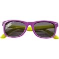 thumbnail image 2 of Gafas de sol polarizadas para niños (montura morada con patas amarillas), montura flexible, adecuadas para niñas y niños de 3 a 10 años, 2 of 5