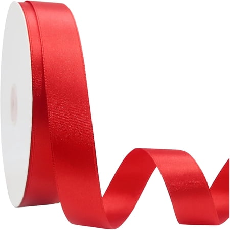 3/4 inch Wide 100 Yards Double Face Red Satin Ribbon Red Fabric Ribbon for Gift Wrapping Very Suitable for Weddings Decoration Bouquet Balloons Arts Craft Sewing Hair Bow Invitation 3/4 inch Wide 100 Yards Double Face Red Satin Ribbon Red Fabric Ribbon for Gift Wrapping Very Suitable for Weddings Decoration Bouquet Balloons Arts Craft Sewing Hair Bow Invitation