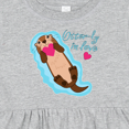 thumbnail image 4 of Inktastic Otter-ly in Love-otter with Heart Girls Baby Dress, 4 of 5