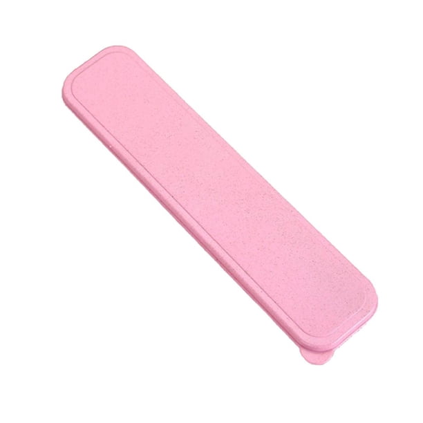 Estuche organizador para guardar palillos, cucharas y tenedores, ideal para camping, senderismo y picnic. Rosa c