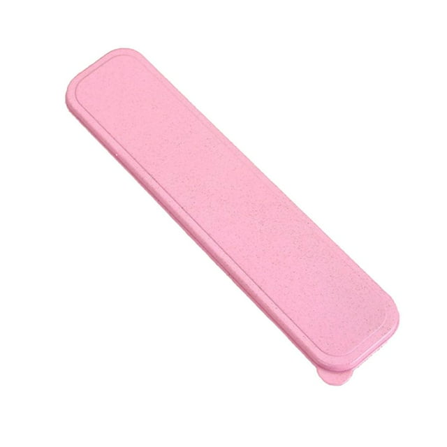 Palillos de plástico Caja de almacenamiento Organizador Cuchara Tenedor Rosa c