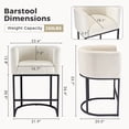 Bar Stools Set of 2 with Ergonomic Barrel Design, Counter Height ...