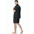 thumbnail image 6 of LONXU Men's Pajamas Short Sleeve Silk Satin Luxury Drawstring Nightwear Sets S - XXXXL, 6 of 7