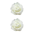 thumbnail image 2 of 50 piezas de flores biónicas artificiales Bewildely rosas de simulación de espuma PE Blanco crema 2piezas, 2 of 6