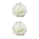 thumbnail image 3 of Yuarrent 50 piezas de flores biónicas artificiales, rosas de simulación de espuma PE, arreglos florales falsos, decoraciones, regalos de boda Blanco crema 2piezas Yuarrent CBP280445, 3 of 6