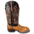 thumbnail image 3 of GadwallAR Men's Exotic Pattern Western Cowboy Square Toe Boots in Leather-Alex Series Pull-on in Caiman & Python Styling bota de vaquero para hombre Tall Neck Tan 12.5 Medium, 3 of 6